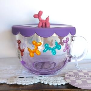 Sheffield Home Balloon Dog Glass Cup with Silicone Topper
